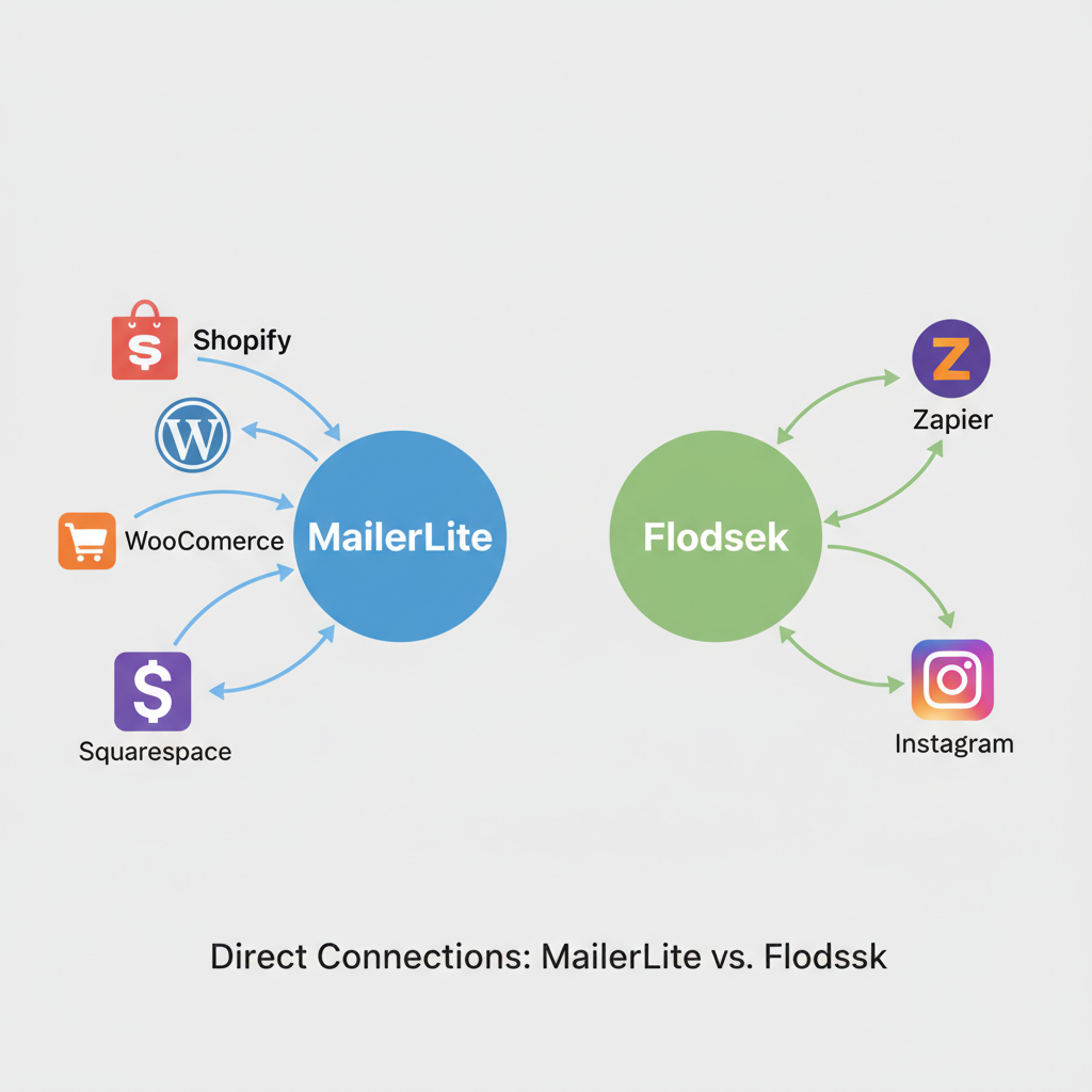Visual representation of integration capabilities. A large circle labeled 