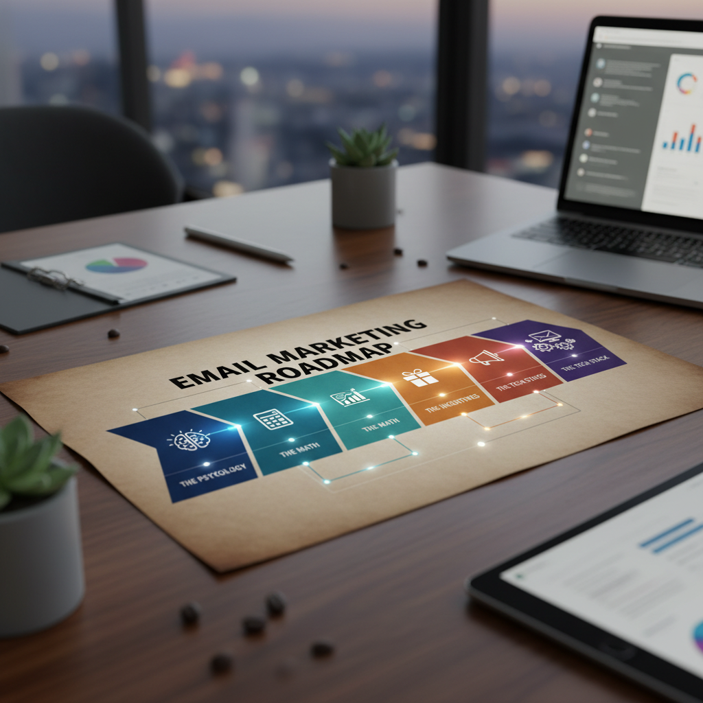 Infographic showing the roadmap: The Psychology -> The Math -> The Incentives -> The Tech Stack
