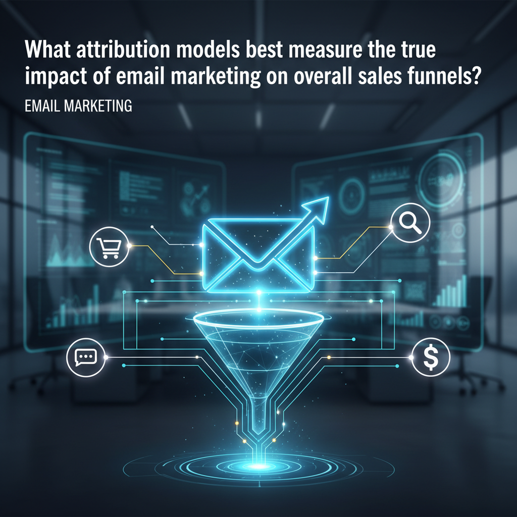 What attribution models best measure the true impact of email marketing on overall sales funnels?