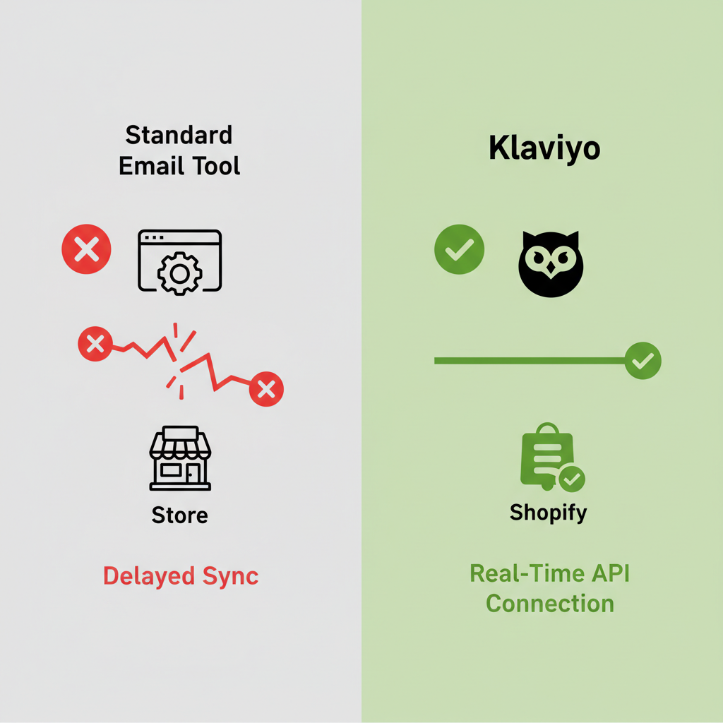 A split-screen comparison diagram. The left side shows a 