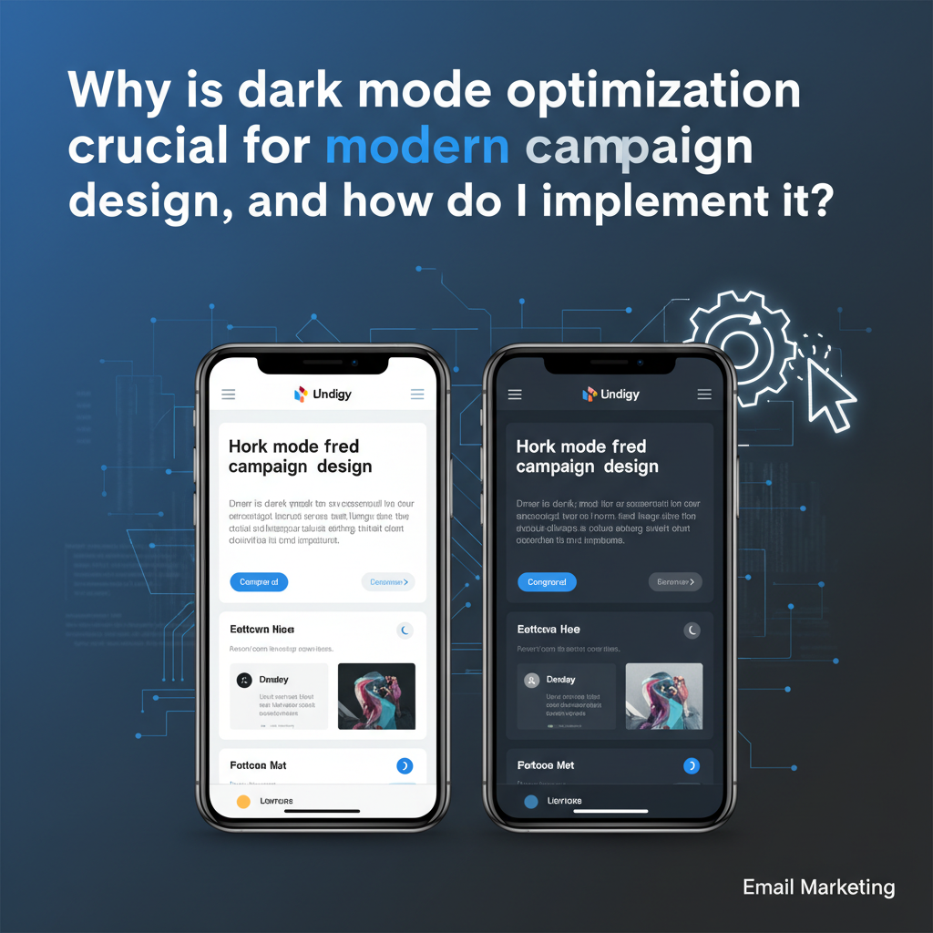Why is dark mode optimization crucial for modern email campaign design, and how do I implement it?