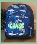 Personalized shark  backpack /  custom shark backpack bag /  school backpack birthday gift / custom  15? sharkbackpack embroidered backpack