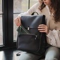 Womens travel backpack with luggage sleeve, Womens backpack large, Black backpack for women, Custom travel backpack women, Slim backpack