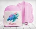 schoolbag, backpack, kindergarten-sport, to personalize, Turtle and flowers