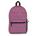 Adorable Purple Backpack featuring a Sunny Orange Pattern