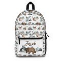 Personalized woodland backpack, Boys school bag, Backpack with name, Back to school gift, Forest backpack, Boy book bag, Bear backpack - FoF