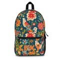 Folk Art Cottagecore Custom Backpack, Personalized Backpack, Back to School Gift, Custom BTS Bag, Scandi Art Back pack, cute teen backpack