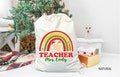 Customized Santa Sack Teacher Tote Bag, Custom Christmas Teacher Gifts, Santa Teacher Bag, Personalized Xmas Teacher Bag, Xmas Teacher Bag