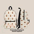 Personalized Cute Capybara Backpack Set, Kawaii Peach Back To School Lunch Bag Tumbler, Custom Name Daycare Knapsack, Bookbag Birthday Gift