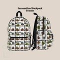 Personalized Tractor Backpack, Construction Kid Back To School Lunch Bag Set, Custom Name Travel Bookbag, Daycare Tumbler, Boy Birthday Gift