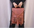 2 in 1 Personalized Leather Backpack, Brown Leather Backpack, Rucksack, Laptop Bag, Convertible bag, Messenger Bag, Briefcase, Shoulder Bag
