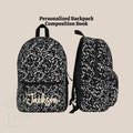 Personalized Composition Book Bag Backpack, Kid Back To School Lunch Bag Set, Custom Name Travel Bookbag, Daycare Tumbler, Boy Birthday Gift