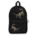 Dinosaur Backpack, Velociraptor Skeleton, Back to School, Paleontology, Dinosaur Gift, Lightweight, Water Resistant Dinosaur Backpack