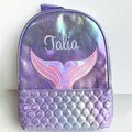 Personalized Mermaid Backpack Kids Kindergarten Schoolbag Custom Name Girl's Birthday Gift Backpacks Cute Cartoon Mermaid Bags Snackbags