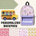 Personalized Kids Backpack Back To School Backpack Customized Kids Backpack for Girls Custom Backpack Back To School Book Bag Personalized