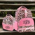 Leopard Themed Personalized Kids Backpack, Custom Lunchbox, Boys Backpack, Girls Backpack, School Backpack, Embroidered Backpack