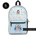 CUSTOMIZABLE Our Lady of Lourdes Backpack for Kids & Adults, Virgin Mary Backpack, Catholic School Bag, Saint Bag, Catholic Gift - Backpack