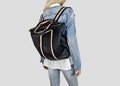 XL - 3 in 1 Genuine Leather Carrying Backpack, Rucksack, Shoulder Bag for Women, Tote Bag, Handbag, Everyday bag, Gift for Her - Italy