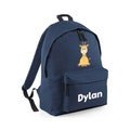 Personalised Kids Rucksack with Giraffe & Name - Perfect for Boys, Girls, Nursery and Primary School Children, Back to School Backpack