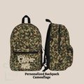 Personalized Camo Camouflage Backpack Set, Country Kid Back To School Lunch Bag Tumbler, Custom Name Daycare Knapsack, Bookbag Birthday Gift