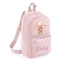 Pink Air Balloon Bear Mini Personalised Backpack Custom Name Rucksack, Backpack For Nursery Preschool, Bag For School, Toddler Children's