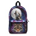 Customizable Howling Wolf Galaxy Backpack
