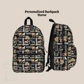 Personalized Country Horse Backpack, Boho Kid Back To School Lunch Bag Set, Custom Name Daycare Travel Bookbag, Girl Tumbler Birthday Gift