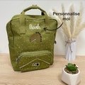 Personalized A4 children's school bag with dinosaur name, back to school bag, children's school backpack, animal school bag