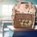 PERSONALIZED Brahman Cattle Girls Western Backpack, Girl Baby Western Diaper Bag, Rodeo Cowgirl Diaper Bag Western Baby Gift, Ranch Mom Gift