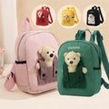 Custom Name Teddy Bear Backpack,Embroidered Name School Bag for Children,First School Bag for Toddlers,Cute Backpack,Back to School Gifts