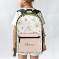 Personalized Flower Name Backpack, Custom Spring Flower Themed School Bag For Kids and Toddlers Gift