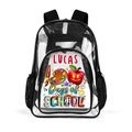 Your Own Design Large 17 Inch Clear Bag PVC See Through Transparent School Backpack
