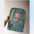 Personalised Family Hand Embroidery, Customised Fjallraven Kanken Backpack Embroidered with Folk and Pets, Your Cat or Dog Pattern