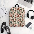 Christmas Pattern Backpack, Holiday Themed Bag, Festive Travel Backpack, Santa Claus Gift Print, Xmas Tree Design, Unisex Backpack