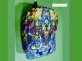 Trippy Festival Backpack, Vibrant Art Laptop Bookbag, Hidden Pocket Mushroom Pack, Colorful Designer Rucksack, Journey Bag by Ant Life