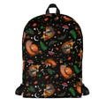 Mystical backpack with fox, squirrel and plants from the forest, school bag, university bag
