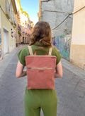 Pink city front pocket backpack