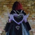 Ethereal Dream "Sick Love" collection. Customisable multi-wear Ita Bag. Clear window for pin, badge and keychain display.